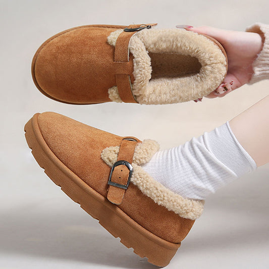 Warm-Lined Suede Ankle Boots